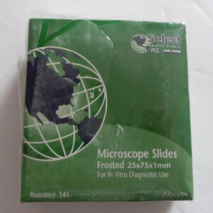 NIB Microscope Slides Frosted 72pcs in Box Select Medical Products PSS